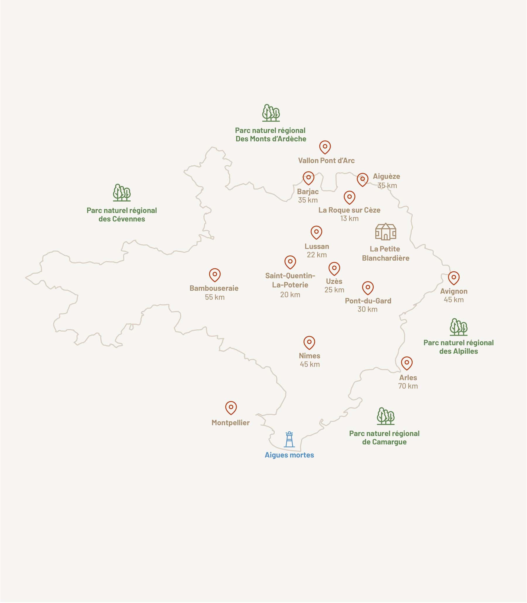 Carte des activités à la Petite Blanchardière 3
